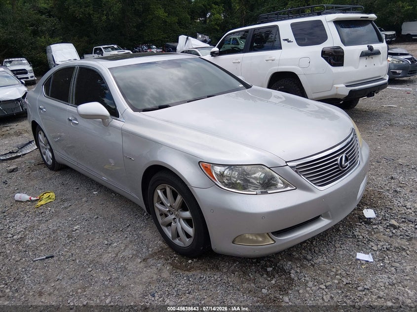 2007 Lexus Ls 460 VIN JTHBL46F675041974 IAAI salvage auction — NORMAL WEAR, Clear (Tennessee), sold $700 on 2026-07-30 (photo 1)