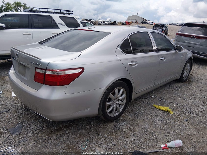 2007 Lexus Ls 460 VIN JTHBL46F675041974 IAAI salvage auction — NORMAL WEAR, Clear (Tennessee), sold $700 on 2026-07-30 (photo 4)