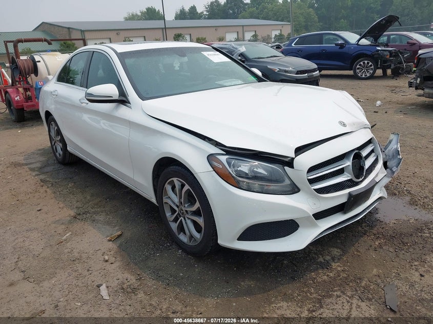 2018 Mercedes-benz C-klasse VIN 55SWF4KB7JU244549 IAAI salvage auction — LEFT FRONT, Wait Title, sold $5,700 on 2026-08-12 (photo 1)