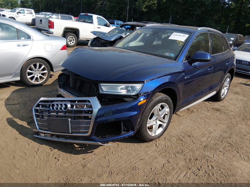 2018 Audi Q5 VIN WA1ANAFY8J2068667 IAAI salvage auction — NORMAL WEAR, Clear (Pennsylvania), sold $1,600 on 2026-07-29 (photo 2)