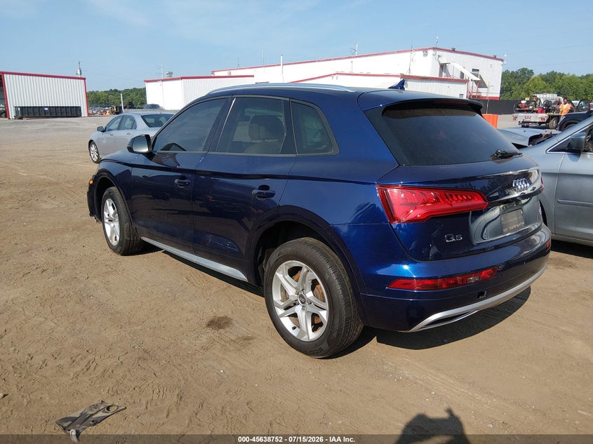 2018 Audi Q5 VIN WA1ANAFY8J2068667 IAAI salvage auction — NORMAL WEAR, Clear (Pennsylvania), sold $1,600 on 2026-07-29 (photo 3)