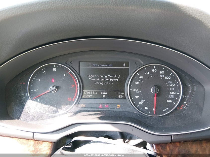 2018 Audi Q5 VIN WA1ANAFY8J2068667 IAAI salvage auction — NORMAL WEAR, Clear (Pennsylvania), sold $1,600 on 2026-07-29 (photo 7)