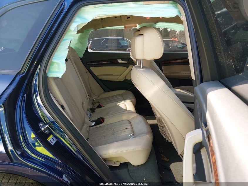 2018 Audi Q5 VIN WA1ANAFY8J2068667 IAAI salvage auction — NORMAL WEAR, Clear (Pennsylvania), sold $1,600 on 2026-07-29 (photo 8)