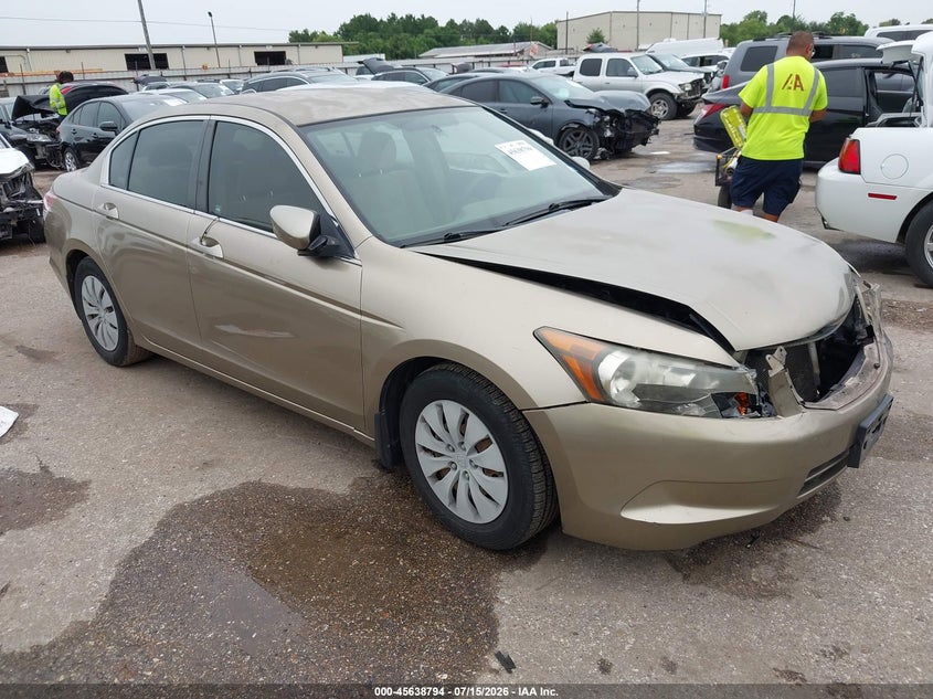 2009 Honda Accord VIN JHMCP26369C012475 IAAI salvage auction — FRONT END, Salvage (Texas), sold $1,550 on 2026-08-01 (photo 1)