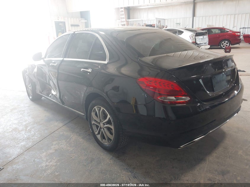 2016 Mercedes-benz C-klasse VIN 55SWF4KB5GU098175 IAAI salvage auction — FRONT & REAR, Salvage Title, sold $3,100 on 2026-10-06 (photo 3)