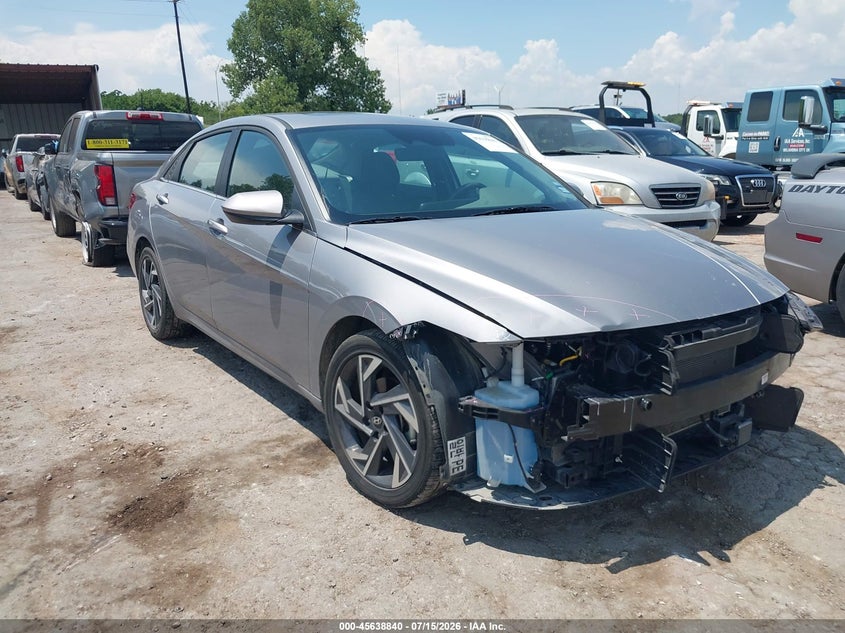 2025 Hyundai Elantra VIN KMHLS4DG8SU029131 IAAI salvage auction — FRONT END, Enterprise Vehicles Clear Only (Texas), sold $11,700 on 2026-07-22 (photo 1)