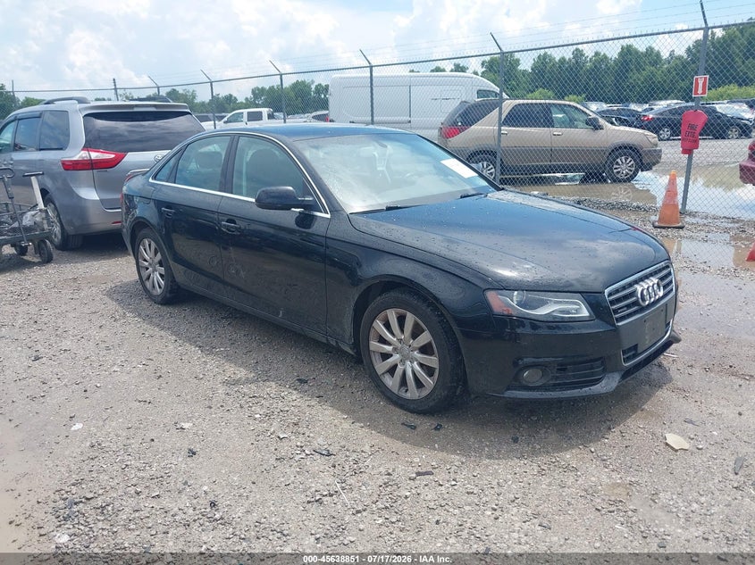 2010 Audi A4 VIN WAUFFAFL6AN050936 IAAI salvage auction — NORMAL WEAR, Clear (Illinois), sold $25 on 2026-07-29 (photo 1)