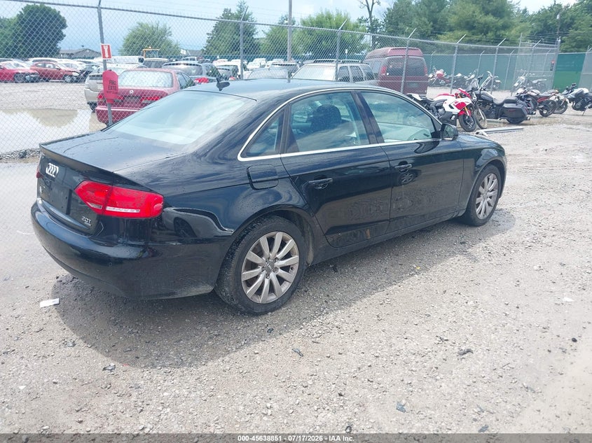2010 Audi A4 VIN WAUFFAFL6AN050936 IAAI salvage auction — NORMAL WEAR, Clear (Illinois), sold $25 on 2026-07-29 (photo 4)