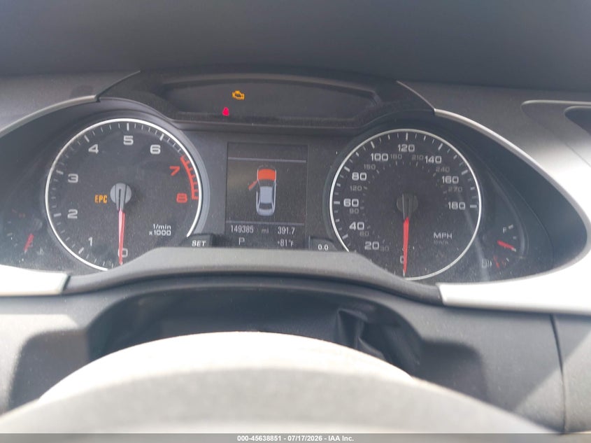 2010 Audi A4 VIN WAUFFAFL6AN050936 IAAI salvage auction — NORMAL WEAR, Clear (Illinois), sold $25 on 2026-07-29 (photo 7)