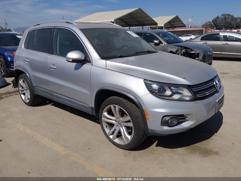2012 Volkswagen Tiguan VIN WVGAV7AX4CW001546 IAAI salvage auction — NORMAL WEAR, Clear - Dealer Only (California), sold $800 on 2026-07-29 (photo 1)