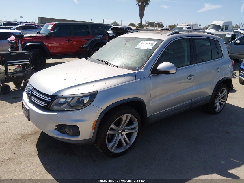 2012 Volkswagen Tiguan VIN WVGAV7AX4CW001546 IAAI salvage auction — NORMAL WEAR, Clear - Dealer Only (California), sold $800 on 2026-07-29 (photo 2)