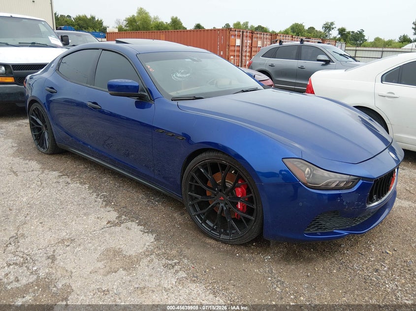 2015 Maserati Ghibli VIN ZAM57RTA5F1150985 IAAI salvage auction — NORMAL WEAR, Original (Texas), sold $5,350 on 2026-08-12 (photo 1)