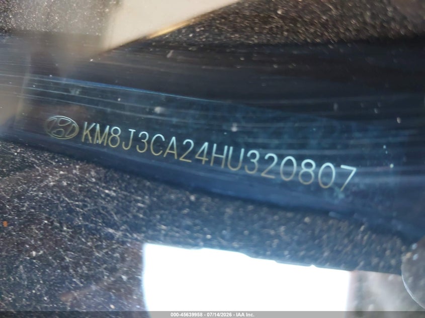 2017 Hyundai Tucson VIN KM8J3CA24HU320807 IAAI salvage auction — NORMAL WEAR, Clear (Michigan), sold $225 on 2026-07-28 (photo 9)