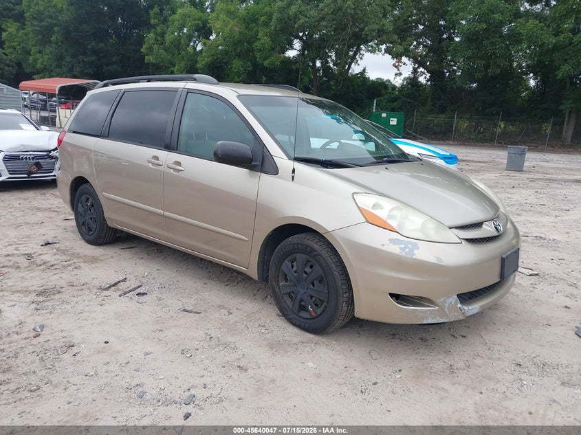 2008 Toyota Sienna VIN 5TDZK23C68S222599 IAAI salvage auction — FRONT END, Clear (Georgia), sold $675 on 2026-07-24 (photo 1)