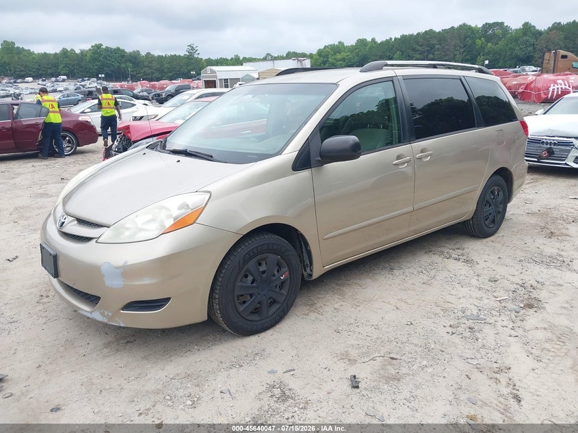 2008 Toyota Sienna VIN 5TDZK23C68S222599 IAAI salvage auction — FRONT END, Clear (Georgia), sold $675 on 2026-07-24 (photo 2)