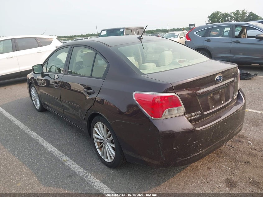 2013 Subaru Impreza VIN JF1GJAD63DH011314 IAAI salvage auction — NORMAL WEAR, Salvage Title, sold $725 on 2026-07-27 (photo 3)