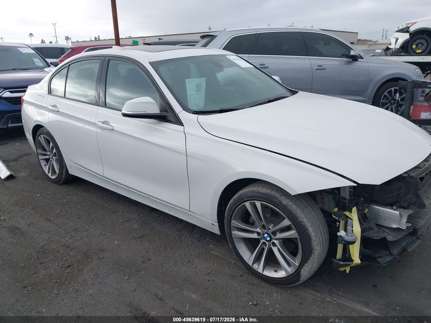 2016 BMW 3er VIN WBA8E9G56GNT86041 IAAI salvage auction — FRONT END, Wait Title, sold $2,075 on 2026-08-12 (photo 1)