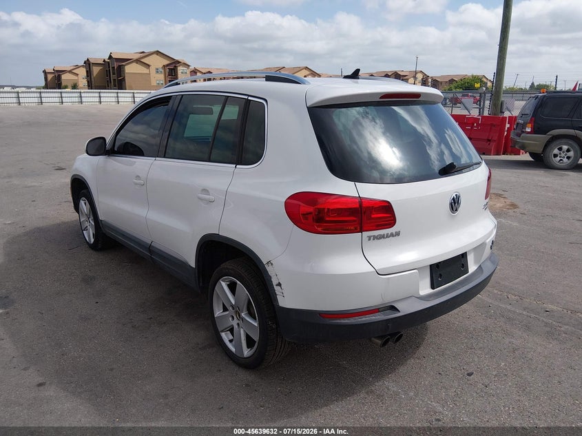 2013 Volkswagen Tiguan VIN WVGBV7AX6DW510401 IAAI salvage auction — FRONT & REAR, Original (Texas), sold $700 on 2026-07-29 (photo 3)