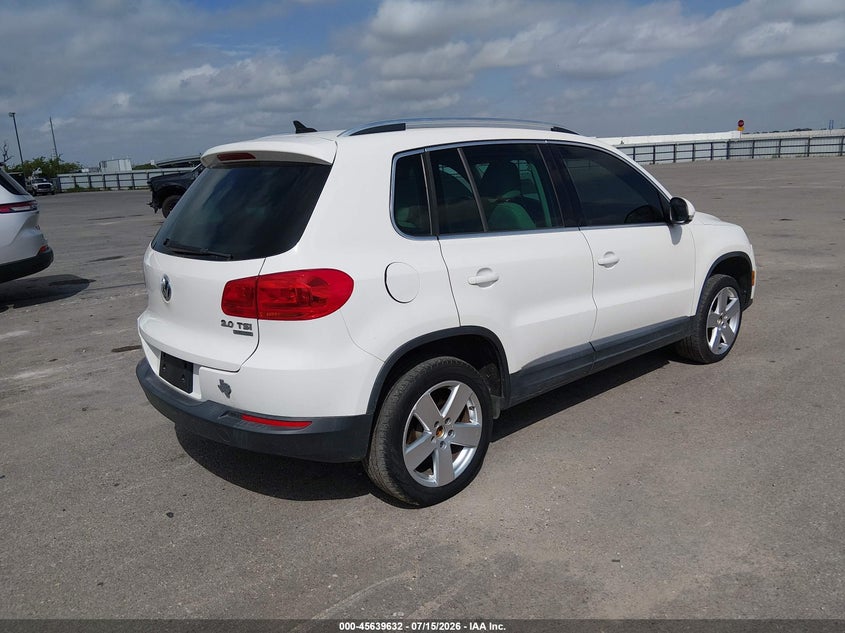 2013 Volkswagen Tiguan VIN WVGBV7AX6DW510401 IAAI salvage auction — FRONT & REAR, Original (Texas), sold $700 on 2026-07-29 (photo 4)