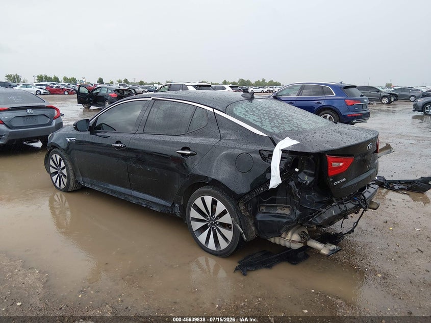 2014 Kia Optima VIN 5XXGR4A67EG310960 IAAI salvage auction — FRONT & REAR, Salvage (Texas), sold $25 on 2026-07-29 (photo 3)