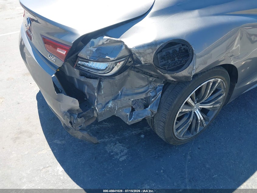 2017 Infiniti Q60 VIN JN1CV7EK5HM110339 IAAI salvage auction — RIGHT REAR, Salvage (California), sold $1,950 on 2026-07-29 (photo 6)