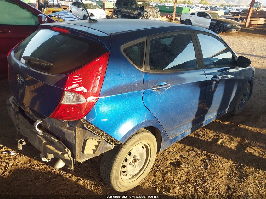 2017 Hyundai Accent VIN KMHCT5AE9HU336970 IAAI salvage auction — REAR END, Salvage Title, sold $1,650 on 2026-07-29 (photo 4)