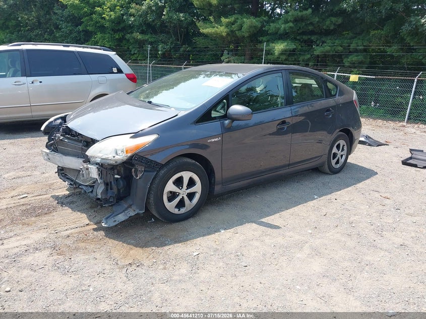 2013 Toyota Prius VIN JTDKN3DU0D1716888 IAAI salvage auction — FRONT END, Salvage Title, sold $575 on 2026-08-01 (photo 2)