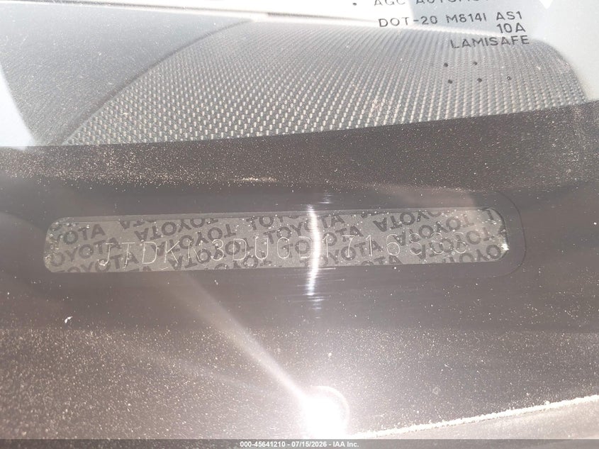 2013 Toyota Prius VIN JTDKN3DU0D1716888 IAAI salvage auction — FRONT END, Salvage Title, sold $575 on 2026-08-01 (photo 9)