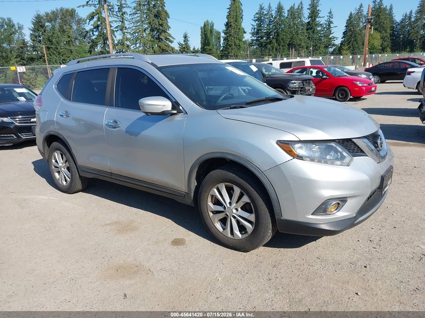 2016 Nissan Rogue VIN KNMAT2MV6GP644567 IAAI salvage auction — NORMAL WEAR, Rebuilt-Non-Public (Washington), sold $325 on 2026-07-29 (photo 1)