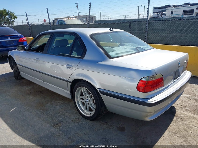 2001 BMW 7 series VIN WBAGH83451DP21264 IAAI salvage auction — NORMAL WEAR, Clear - Dealer Only (California), sold $1,450 on 2026-07-30 (photo 3)