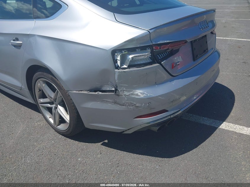 2018 Audi S5 VIN WAUB4CF56JA126812 IAAI salvage auction — LEFT REAR, Mv-907A (New York), sold $3,650 on 2026-07-30 (photo 6)