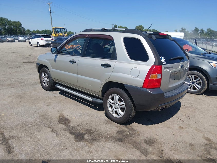 2007 Kia Sportage VIN KNDJF723177419348 IAAI salvage auction — NORMAL WEAR, Clear (Virginia), sold $375 on 2026-07-31 (photo 3)