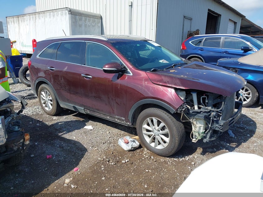 2018 Kia Sorento VIN 5XYPGDA57JG407773 IAAI salvage auction — FRONT END, Salvage (Tennessee), sold $25 on 2026-07-30 (photo 1)