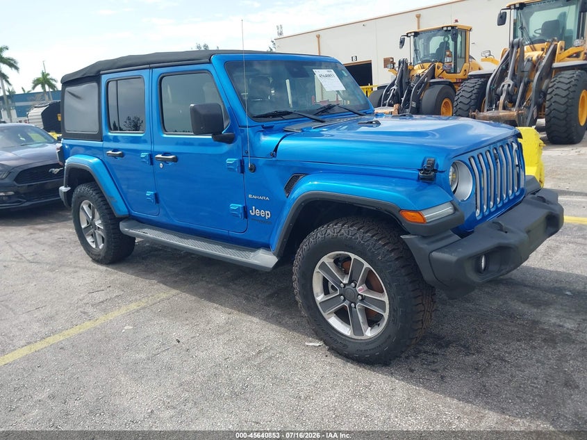 2021 Jeep Wrangler / VIN 1C4HJXEG9MW845057 — IAAI salvage auction photo