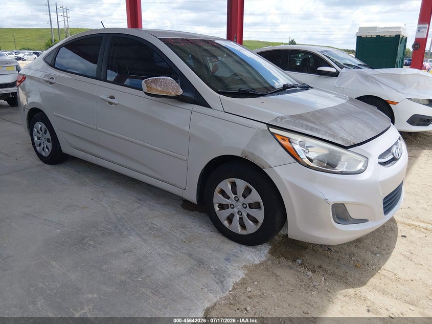 2016 Hyundai Accent VIN KMHCT4AE6GU161604 IAAI salvage auction — NORMAL WEAR, Salvage Title, sold $375 on 2026-07-28 (photo 1)