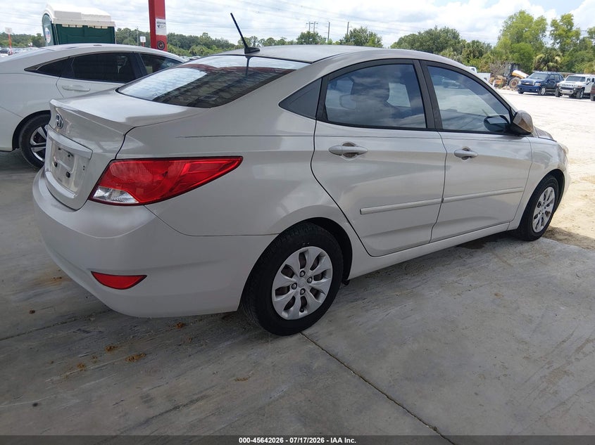 2016 Hyundai Accent VIN KMHCT4AE6GU161604 IAAI salvage auction — NORMAL WEAR, Salvage Title, sold $375 on 2026-07-28 (photo 4)