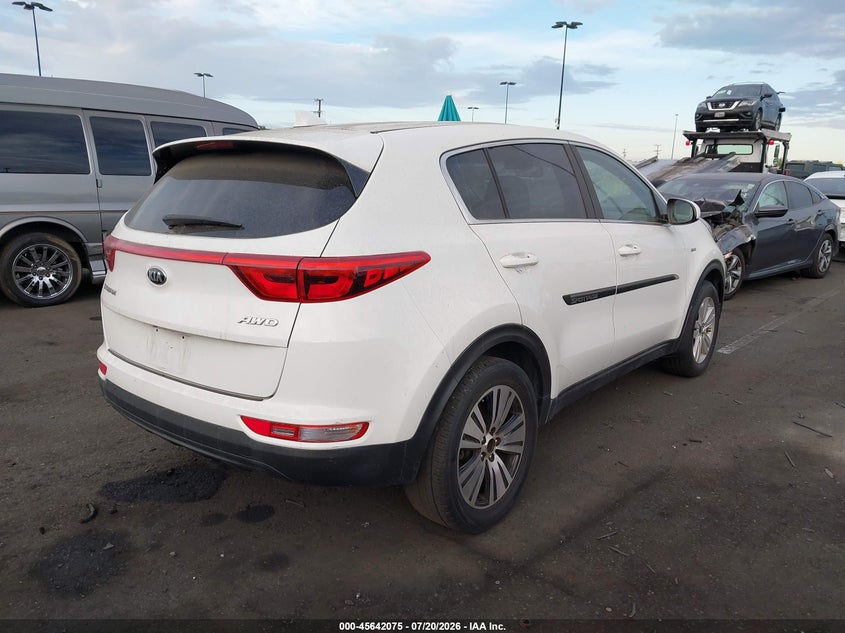 2017 Kia Sportage VIN KNDPMCAC6H7198096 IAAI salvage auction — THEFT, Wait Title, sold $3,050 on 2026-08-27 (photo 4)