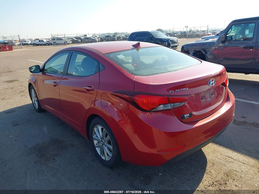 2014 Hyundai Elantra VIN KMHDH4AE1EU190382 IAAI salvage auction — NORMAL WEAR, Regular Certificate (Iowa), sold $625 on 2026-07-28 (photo 3)