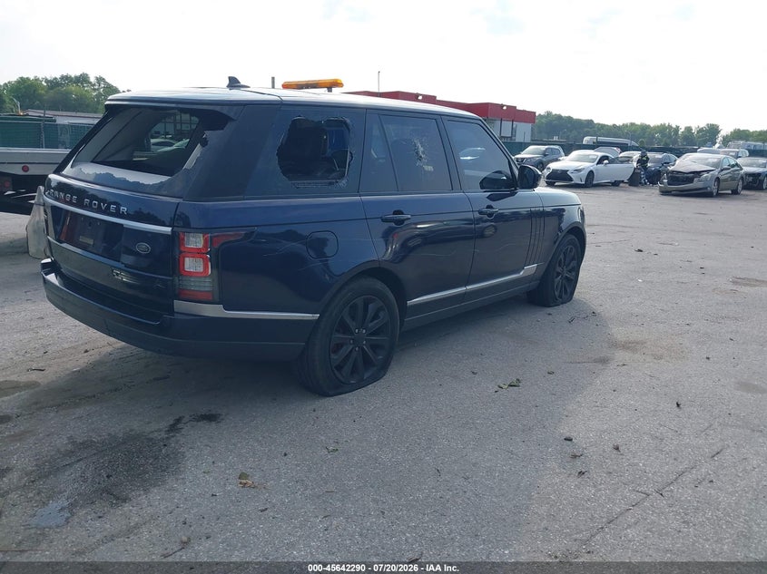 2016 Land rover RANGE ROVER VIN SALGS2PF0GA293636 IAAI salvage auction — VANDALISM, Salvage - Greater Than 75% (Maryland), sold $4,850 on 2026-08-20 (photo 4)