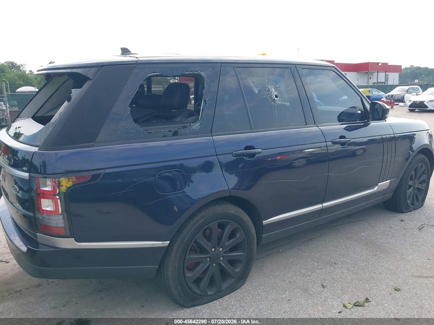 2016 Land rover RANGE ROVER VIN SALGS2PF0GA293636 IAAI salvage auction — VANDALISM, Salvage - Greater Than 75% (Maryland), sold $4,850 on 2026-08-20 (photo 6)