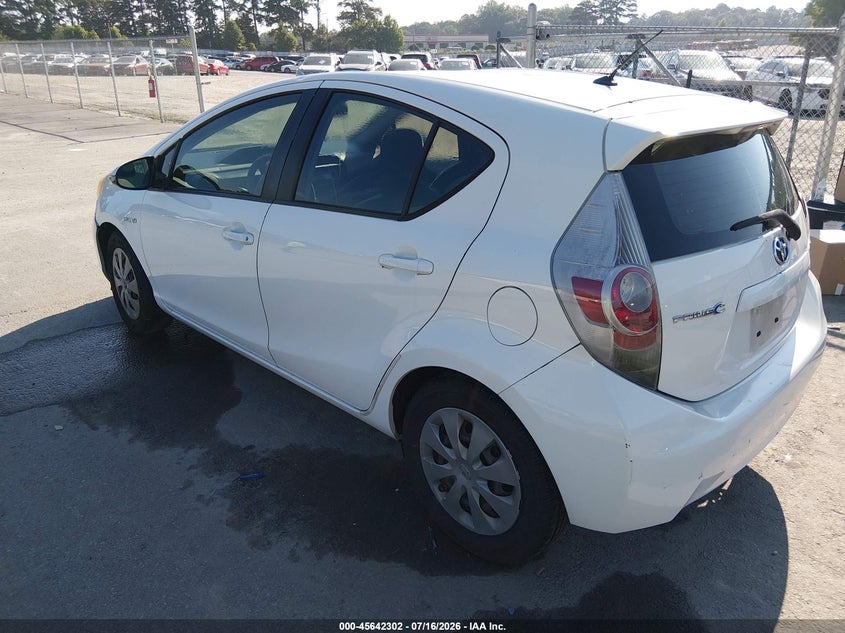 2012 Toyota Prius c VIN JTDKDTB38C1508365 IAAI salvage auction — NORMAL WEAR, Clear (Georgia), sold $1,475 on 2026-07-29 (photo 3)