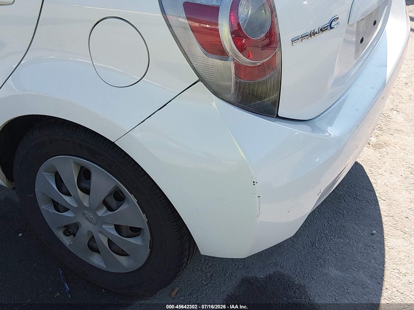 2012 Toyota Prius c VIN JTDKDTB38C1508365 IAAI salvage auction — NORMAL WEAR, Clear (Georgia), sold $1,475 on 2026-07-29 (photo 6)