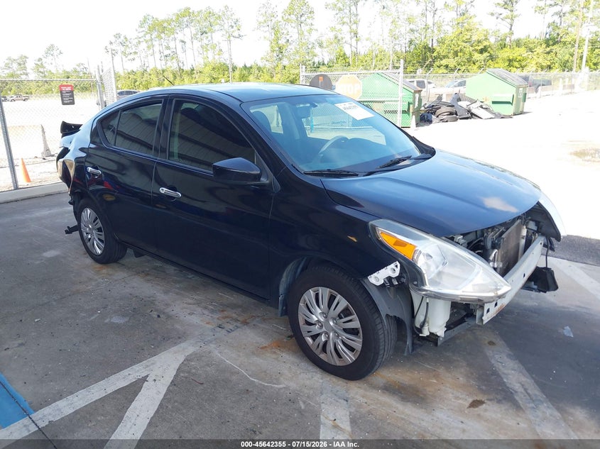 2015 Nissan Versa VIN 3N1CN7AP2FL869488 IAAI salvage auction — FRONT & REAR, Salvage Title, sold $450 on 2026-08-02 (photo 1)