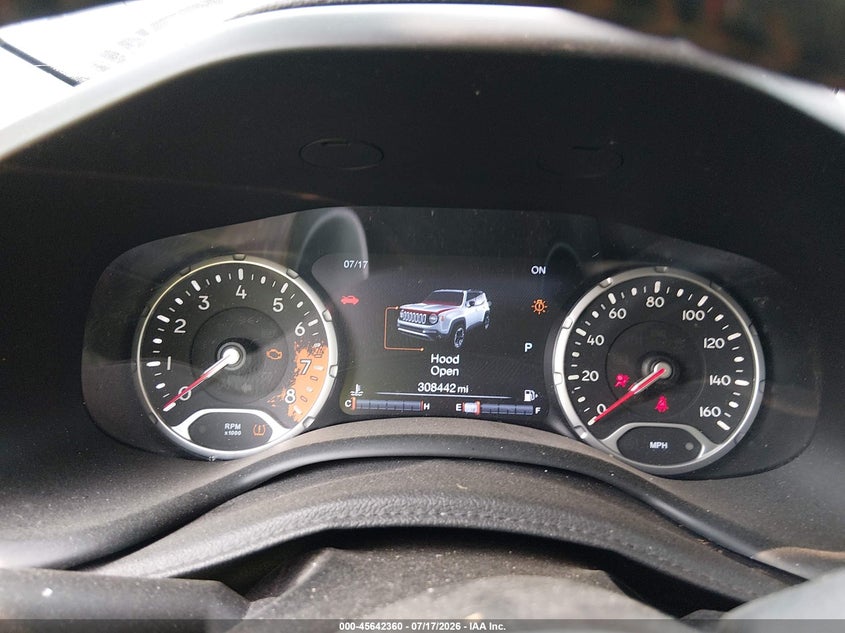 2017 Jeep Renegade VIN ZACCJBCB4HPF40766 IAAI salvage auction — FRONT END, Salvage Title, sold $375 on 2026-08-11 (photo 7)
