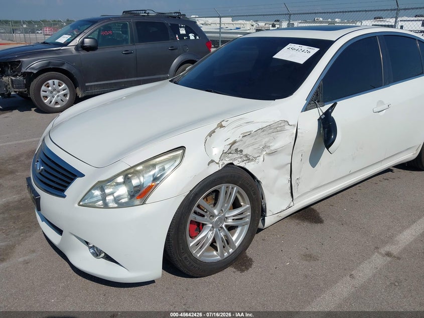 2013 Infiniti G VIN JN1CV6AR4DM353907 IAAI salvage auction — LEFT SIDE, Certificate Of Title (Nebraska), sold $1,000 on 2026-08-24 (photo 6)