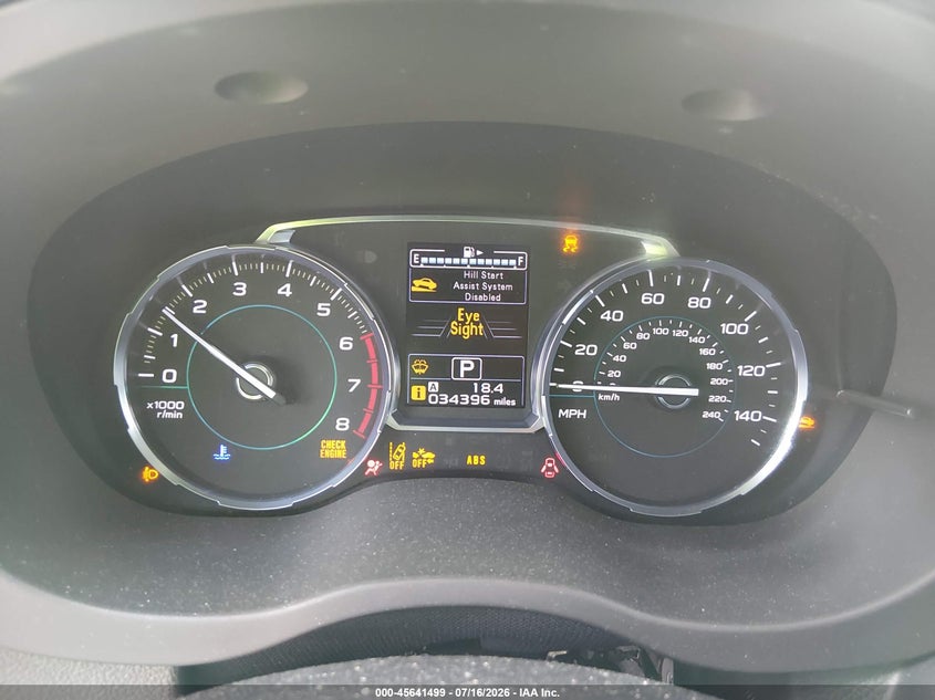 2018 Subaru Forester VIN JF2SJAWC6JH464637 IAAI salvage auction — FRONT END, Salvage (Texas), sold $6,250 on 2026-07-31 (photo 7)
