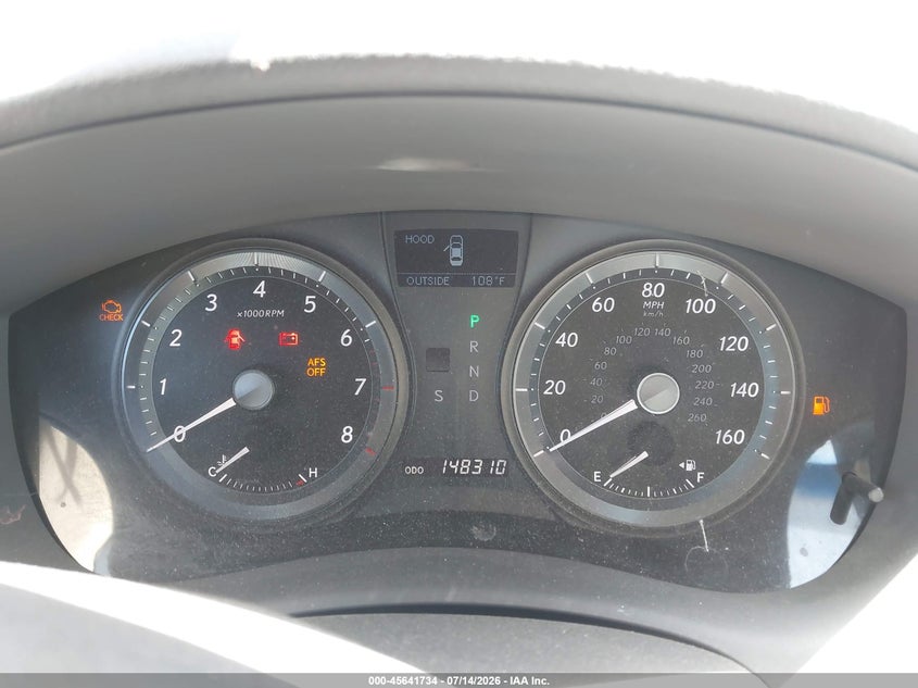 2008 Lexus Es 350 VIN JTHBJ46G882182000 IAAI salvage auction — NORMAL WEAR, Clear - Dealer Only (California), sold $625 on 2026-07-23 (photo 7)