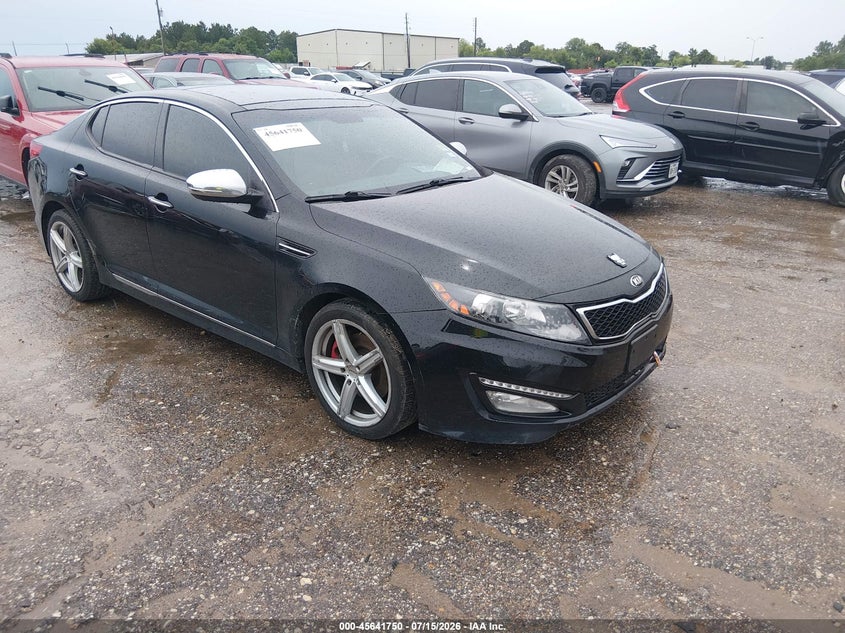 2013 Kia Optima VIN 5XXGR4A65DG164850 IAAI salvage auction — TRANSMISSION, Original (Texas), sold $225 on 2026-07-29 (photo 1)