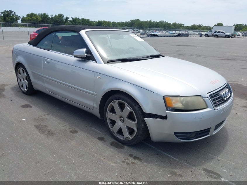 2004 Audi S4 VIN WUARL48H14K901584 IAAI salvage auction — NORMAL WEAR, Clear (Florida), sold $425 on 2026-07-29 (photo 1)