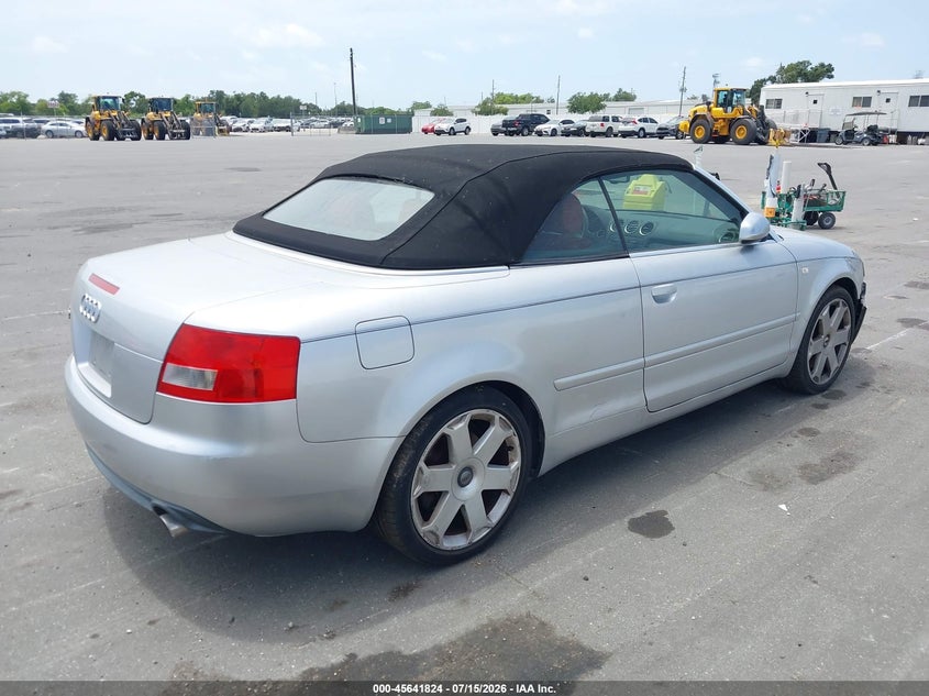 2004 Audi S4 VIN WUARL48H14K901584 IAAI salvage auction — NORMAL WEAR, Clear (Florida), sold $425 on 2026-07-29 (photo 4)